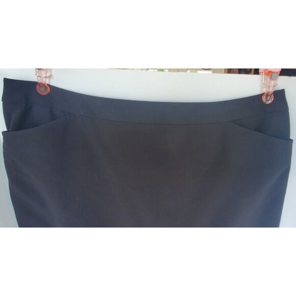 Womens Black Pencil Skirt Josephine Essentials Size 14 Knee Length Back Slit NWT - Picture 2 of 12
